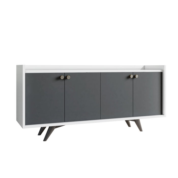 Hanah Home Consola Bled Antracita y Blanco